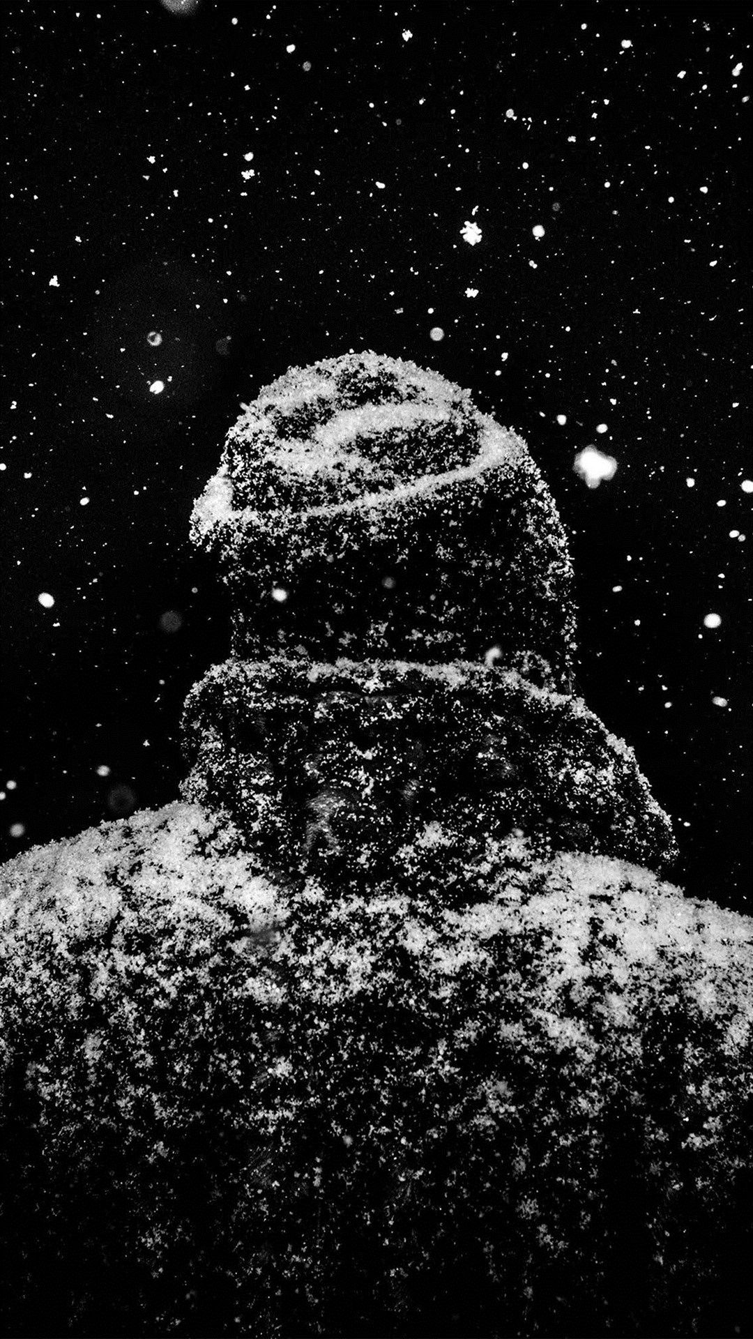 Snow winter dark man iPhone 8 Wallpaper Free Download