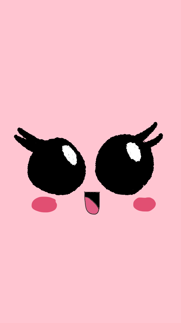 Cute pink kawaii face with blush Ask for this picture at: carolynkawaiiwallpaper (for better quality)