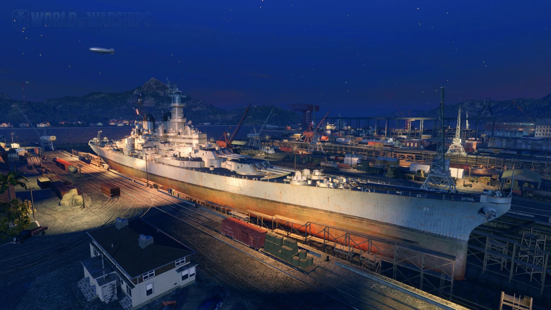 Steam Workshop::USS Missouri in Dry Dock (World of Warships)