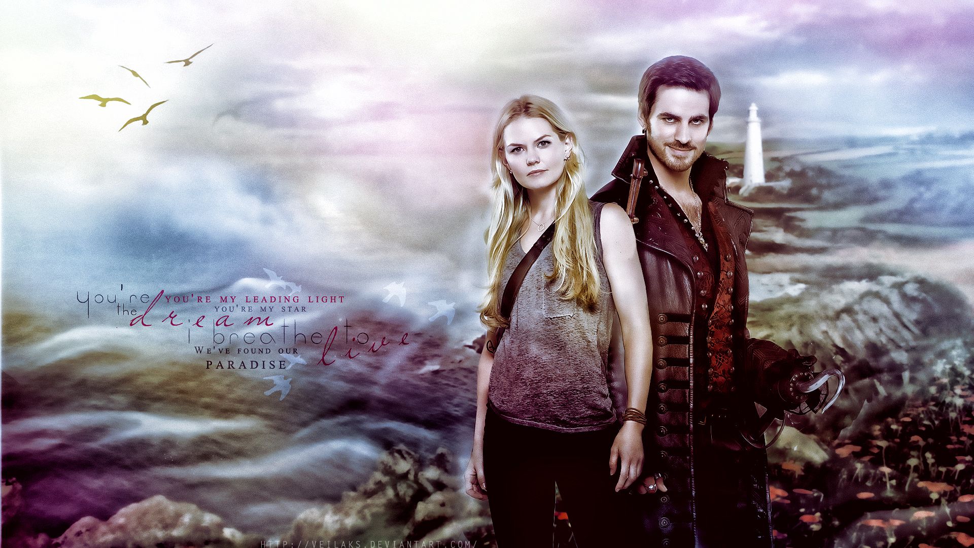 Free download Once Upon A Time image Captain Hook and Emma Swan wallpaper photo [1920x1080] for your Desktop, Mobile & Tablet. Explore Once Upon a Time Wallpaper