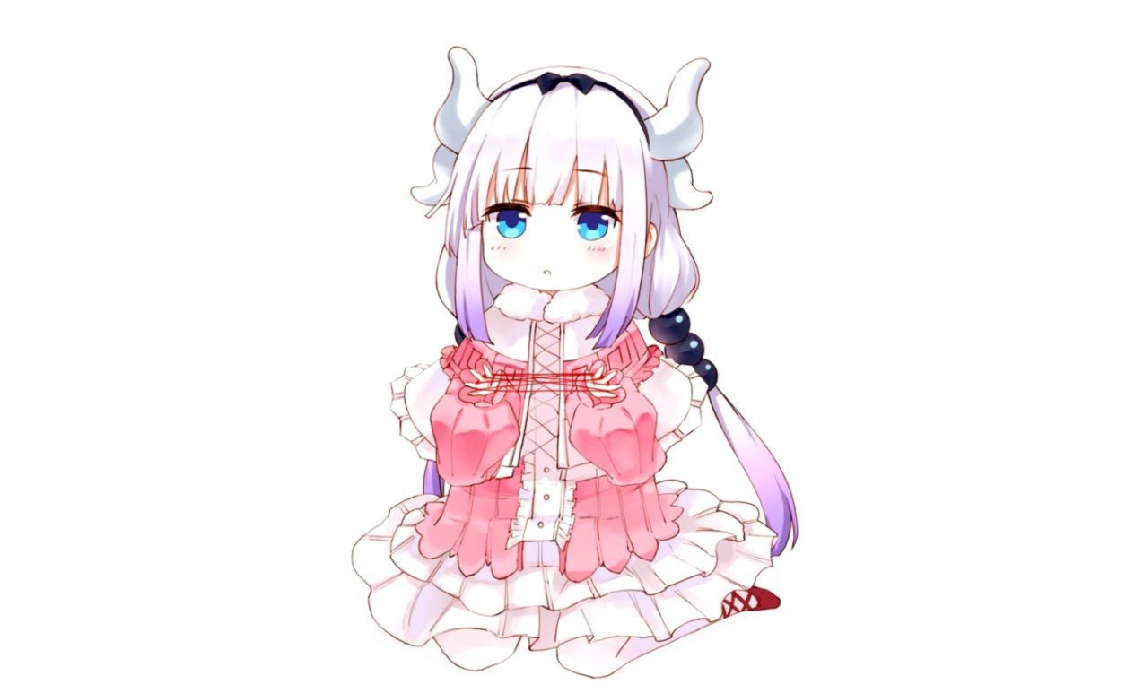 Wallpaper Kawaii Anime Dragon Cute Japanese Horn Miss Kamui Wallpaper Hd, Download Wallpaper