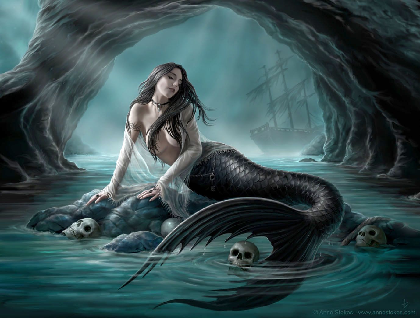 Mermaids Wallpaper. Evil mermaids, Mermaid wallpaper, Dark mermaid