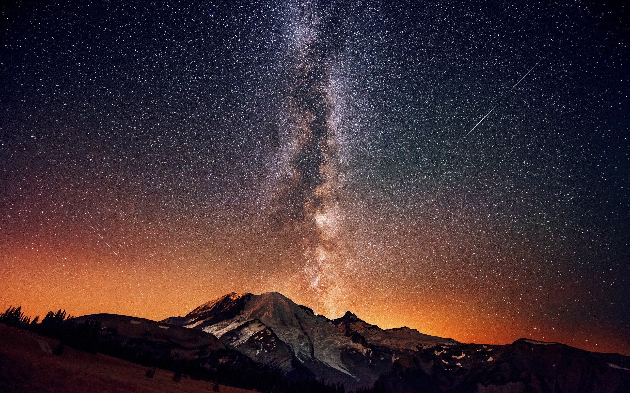 Milk Way over Mountains [2560x1600]