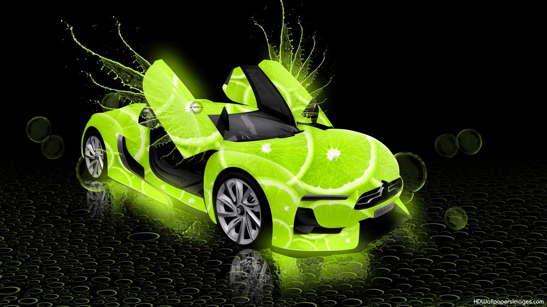 Lime Abstract Car Wallpaper 28301