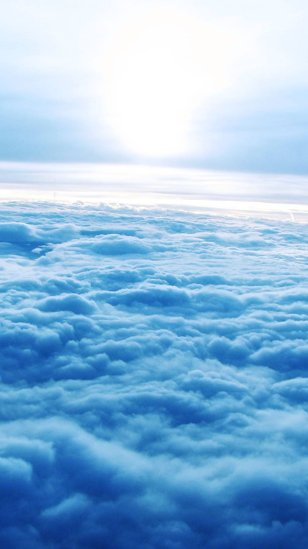 Soft Blue Clouds Aerial Android Wallpaper free download