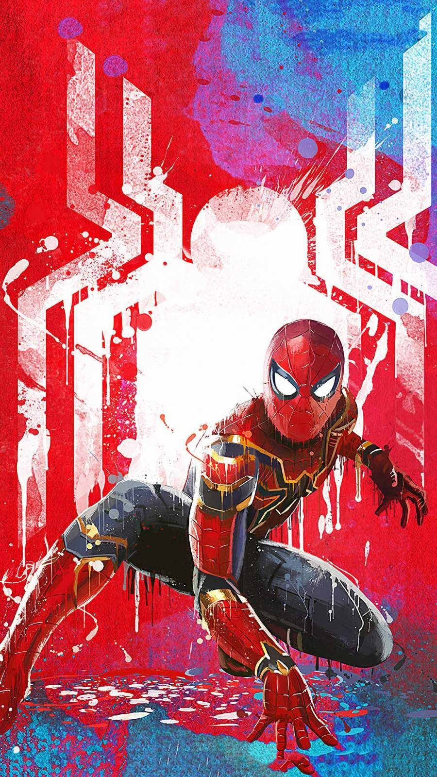 Spiderman Paint Art iPhone Wallpaper. Avengers wallpaper, Superhero wallpaper, Marvel drawings