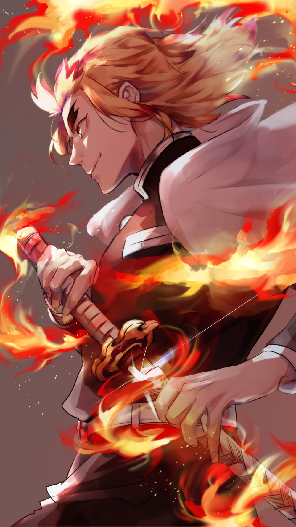 Demon Slayer Kyojuro Rengoku Flame Hashira HD 4K Wallpaper #8.2037