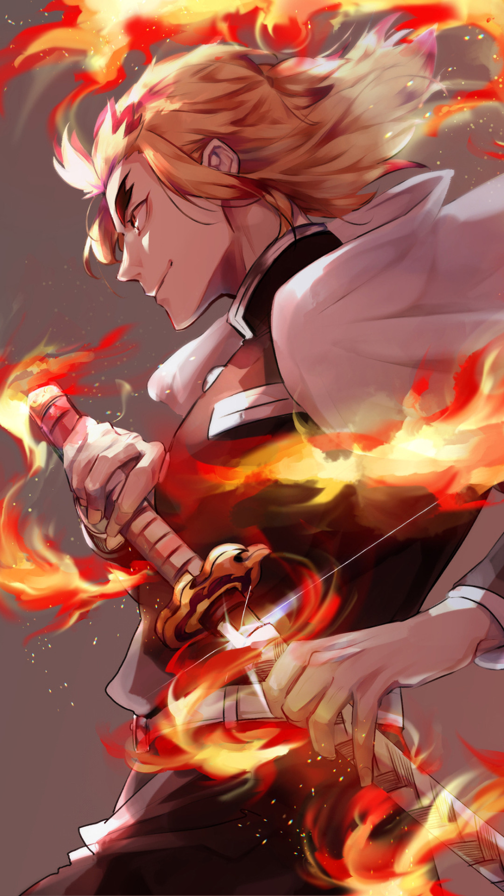 Flame hashira, demon slayer flamehashira, rengoku, HD phone wallpaper