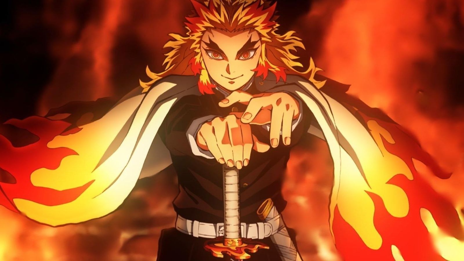 Demon Slayer Kyojuro Rengoku Flame Hashira HD 4K Wallpaper #8.2037