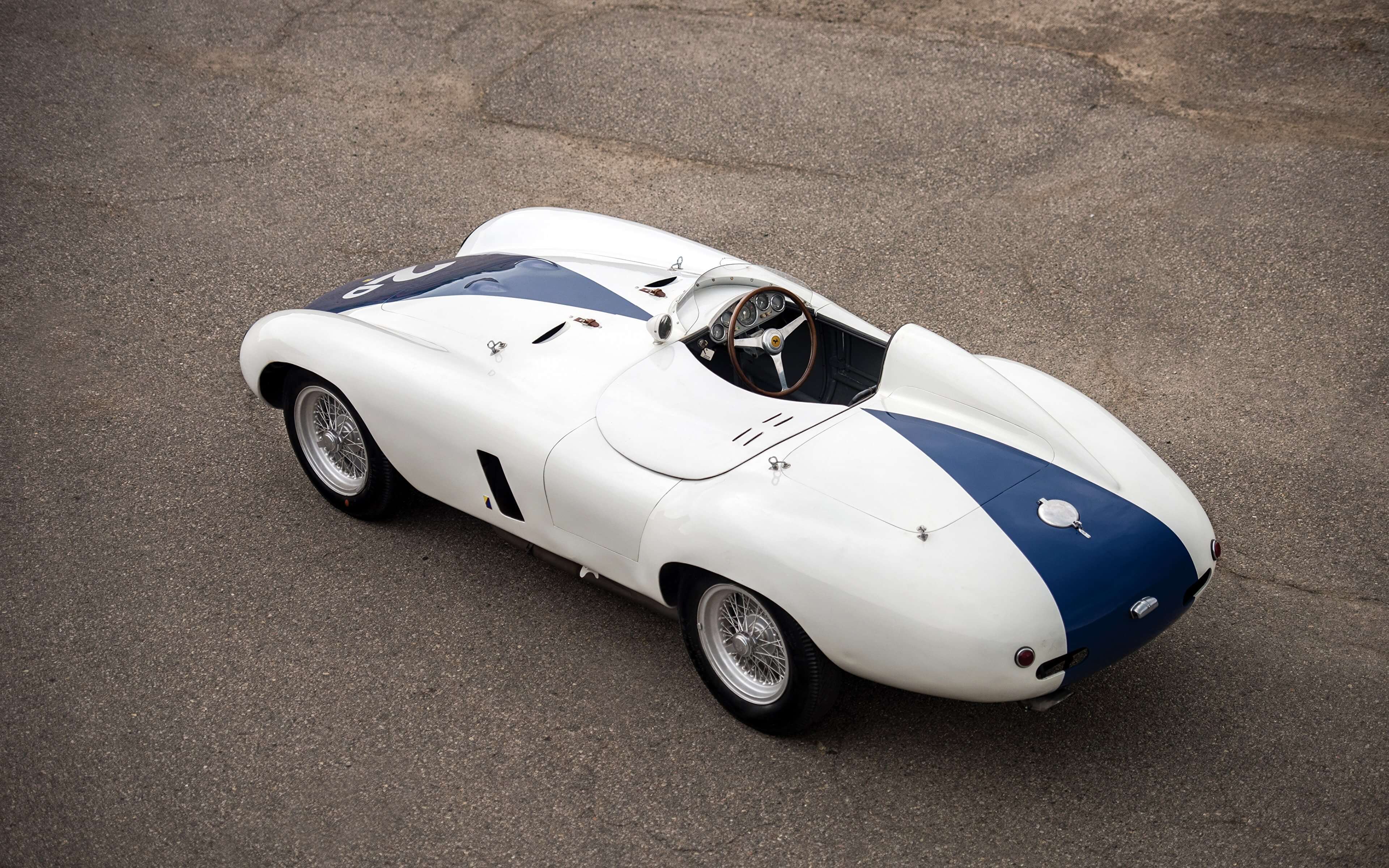 Download Retro, sports car, Ferrari Monza, top view wallpaper, 3840x2400, 4K Ultra HD 16:10, Widescreen