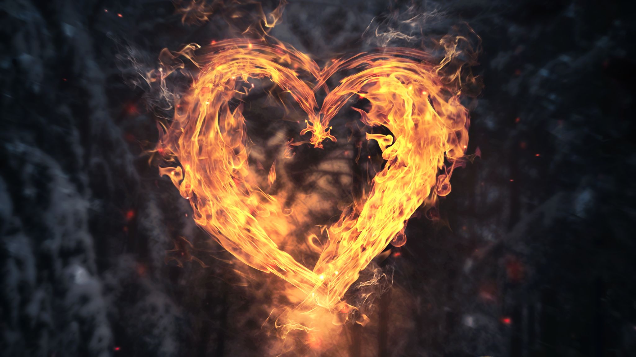 Burning Heart Laptop Full HD 1080P HD 4k Wallpaper, Image, Background, Photo and Picture