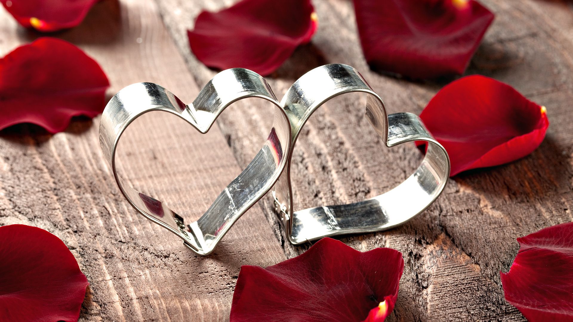 Rose Petals & Hearts HD wallpaper « HD Wallpaper