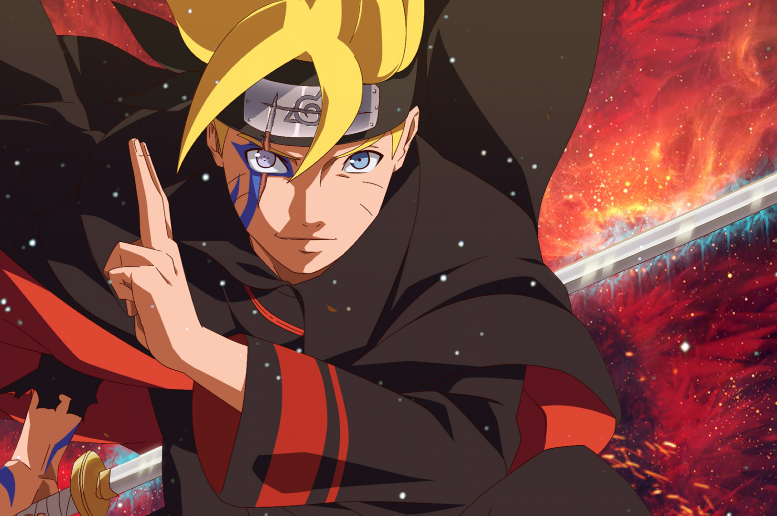 Download 2560x1700 Boruto, Uzumaki Naruto, Akatsuki, Scar, Katana Wallpaper for Chromebook Pixel