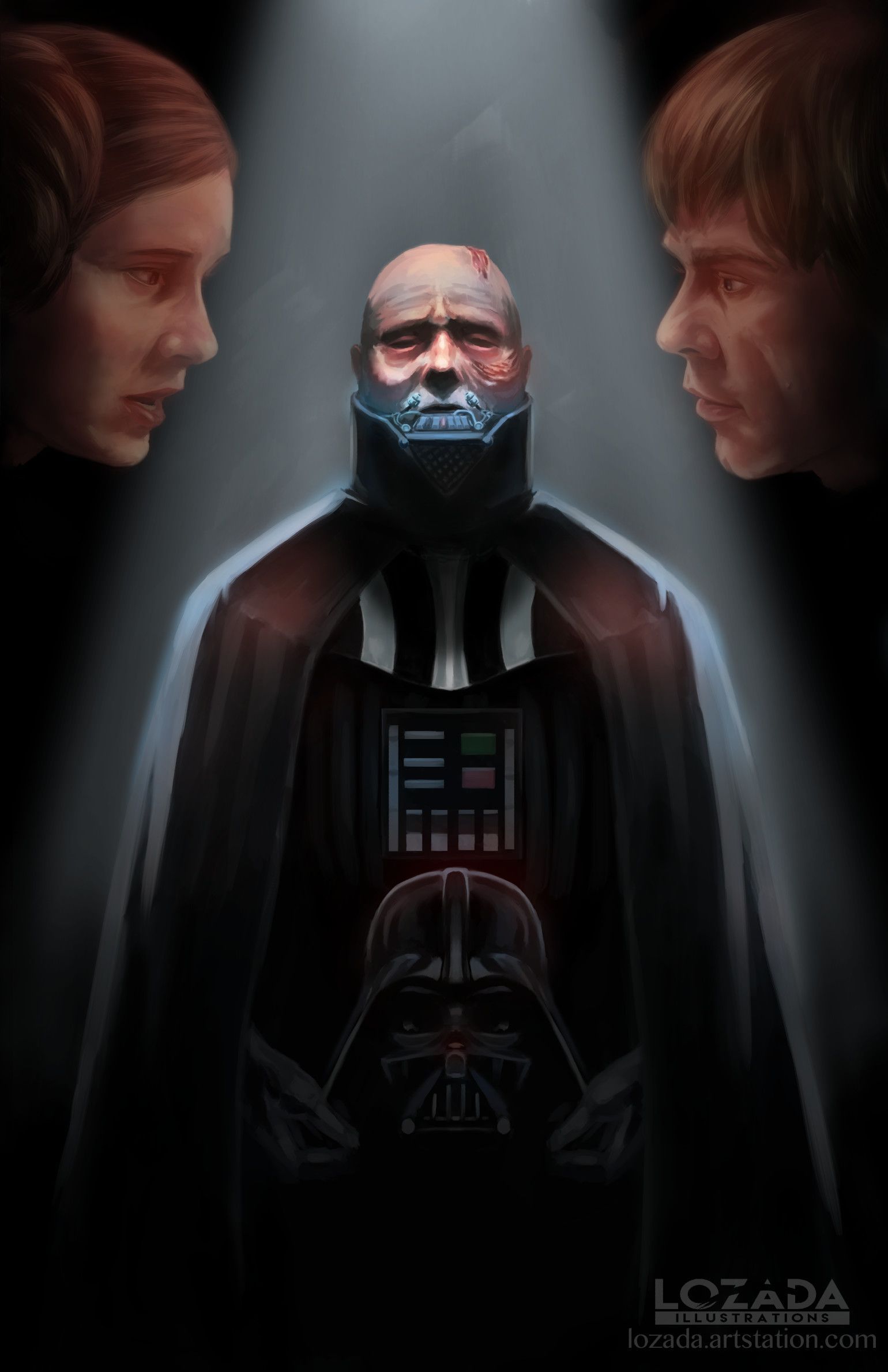 Darth Vader unmasked, Anthony Lozada. Star wars characters picture, Funny star wars memes, Star wars image