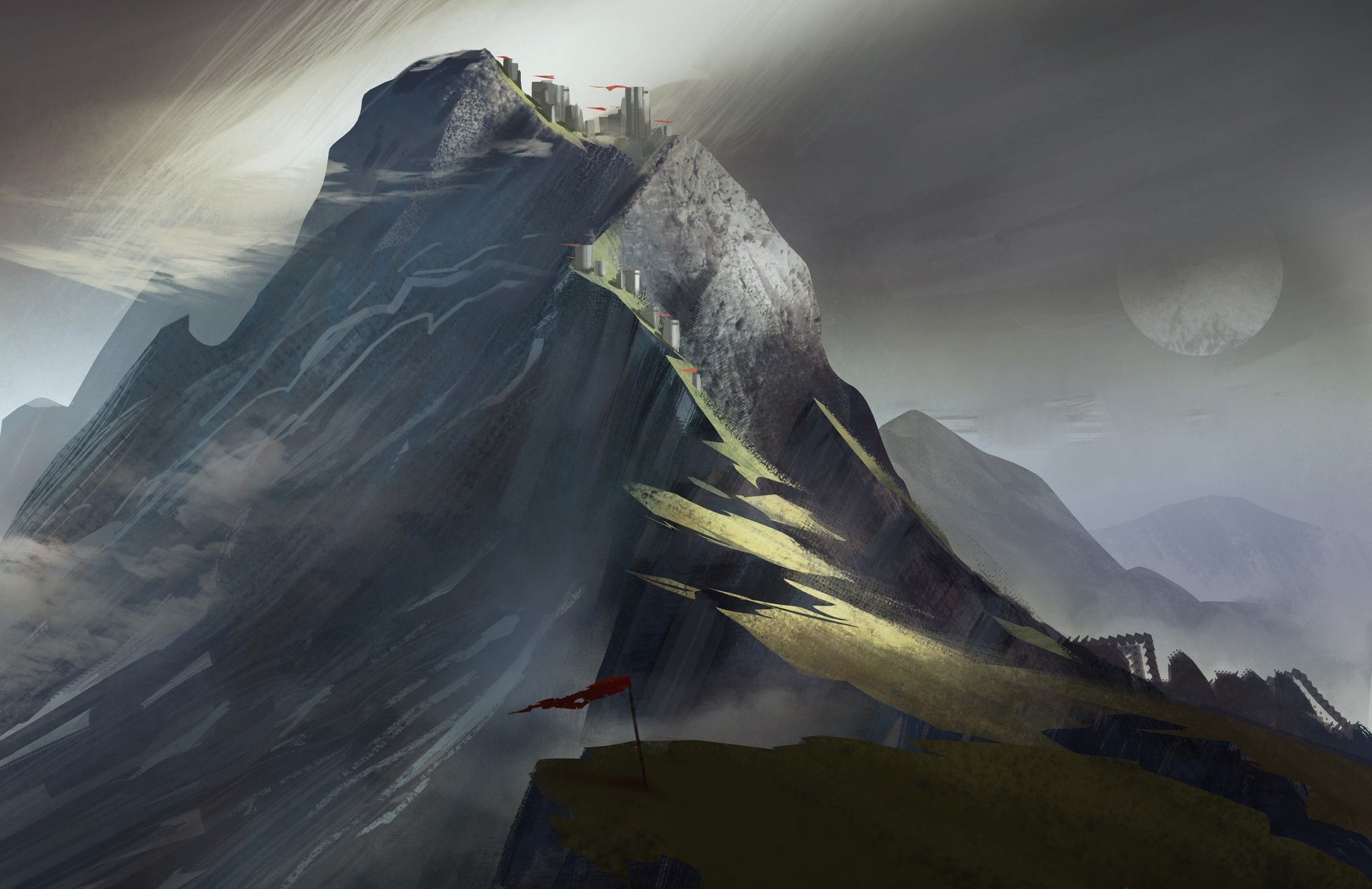 fantasy Art, Mountain Pass Wallpaper HD / Desktop and Mobile Background