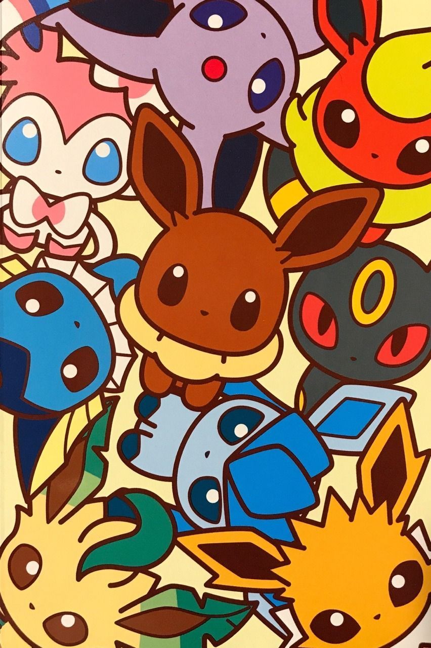Eeveelutions. Pokemon eeveelutions, Pokemon eevee, Cute pokemon wallpaper