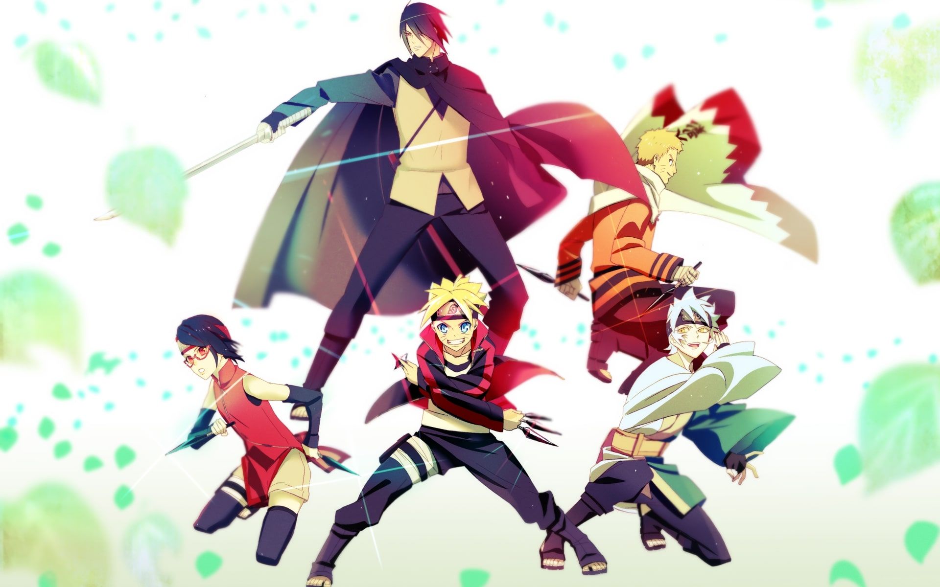 Boruto, Mitsuki, Sarada, Sasuke, Naruto Wallpaper