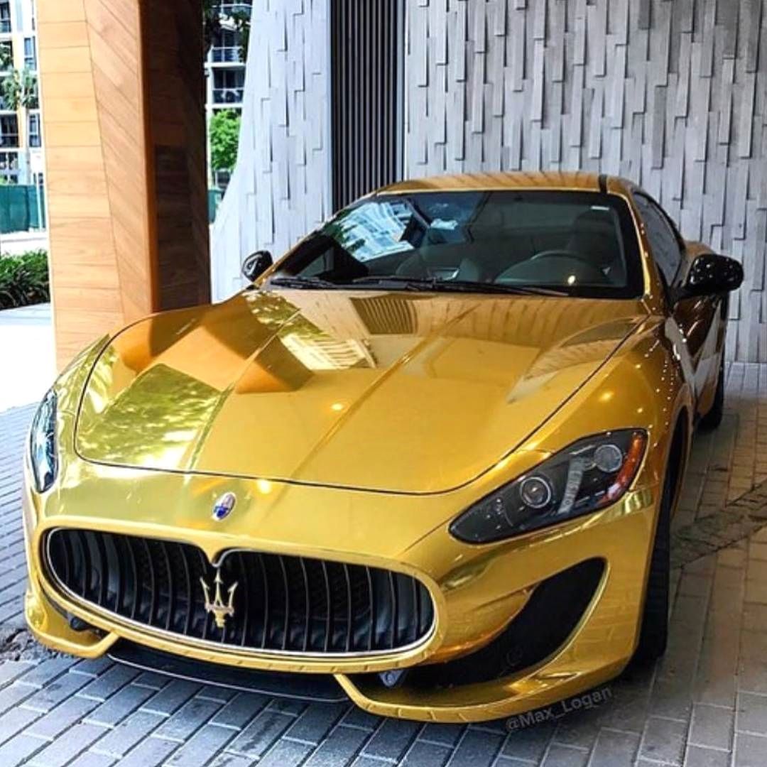 Golden Maserati GT. credit:. CB Cars features the best cars. To discover the most beautiful cars, check out. Maserati car, Gold maserati, Maserati