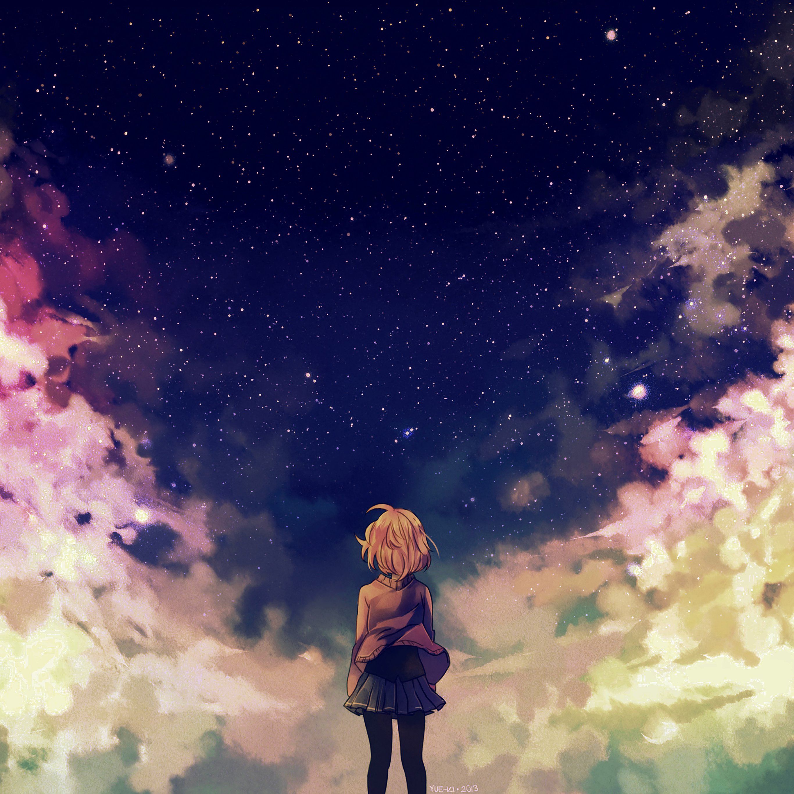 Anime Space Girl Wallpaper Free Anime Space Girl Background