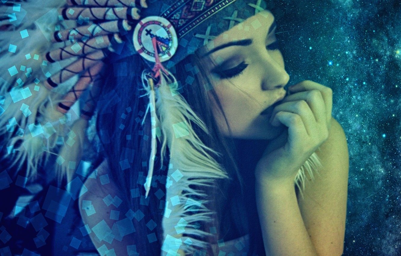 Wallpaper girl, space, beauty, space, girl, beauty, Indian, muse, Muse, Injun image for desktop, section девушки
