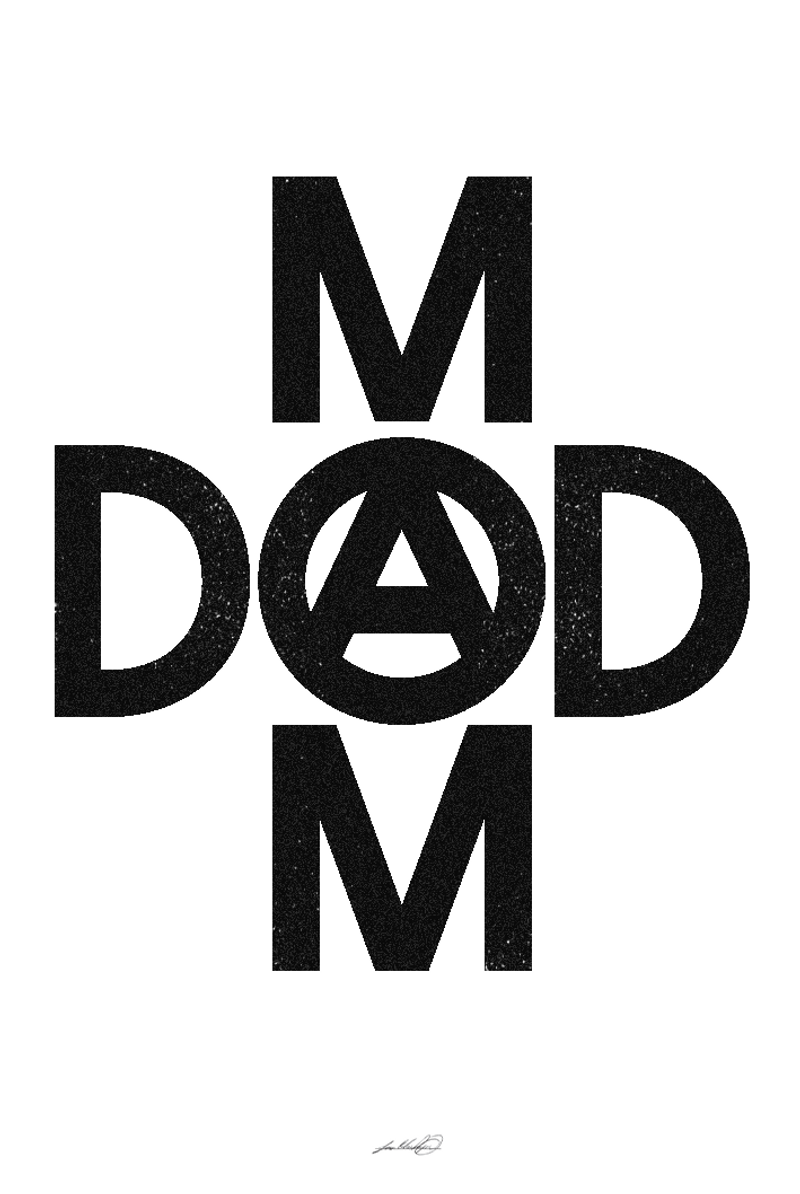mom & dad anarchy poster” by juan carlos pagan / united states, 2019 / digital print, 24 x 36 mm, mom & dad. Mom dad tattoo designs, Mom dad tattoos, Dad tattoos