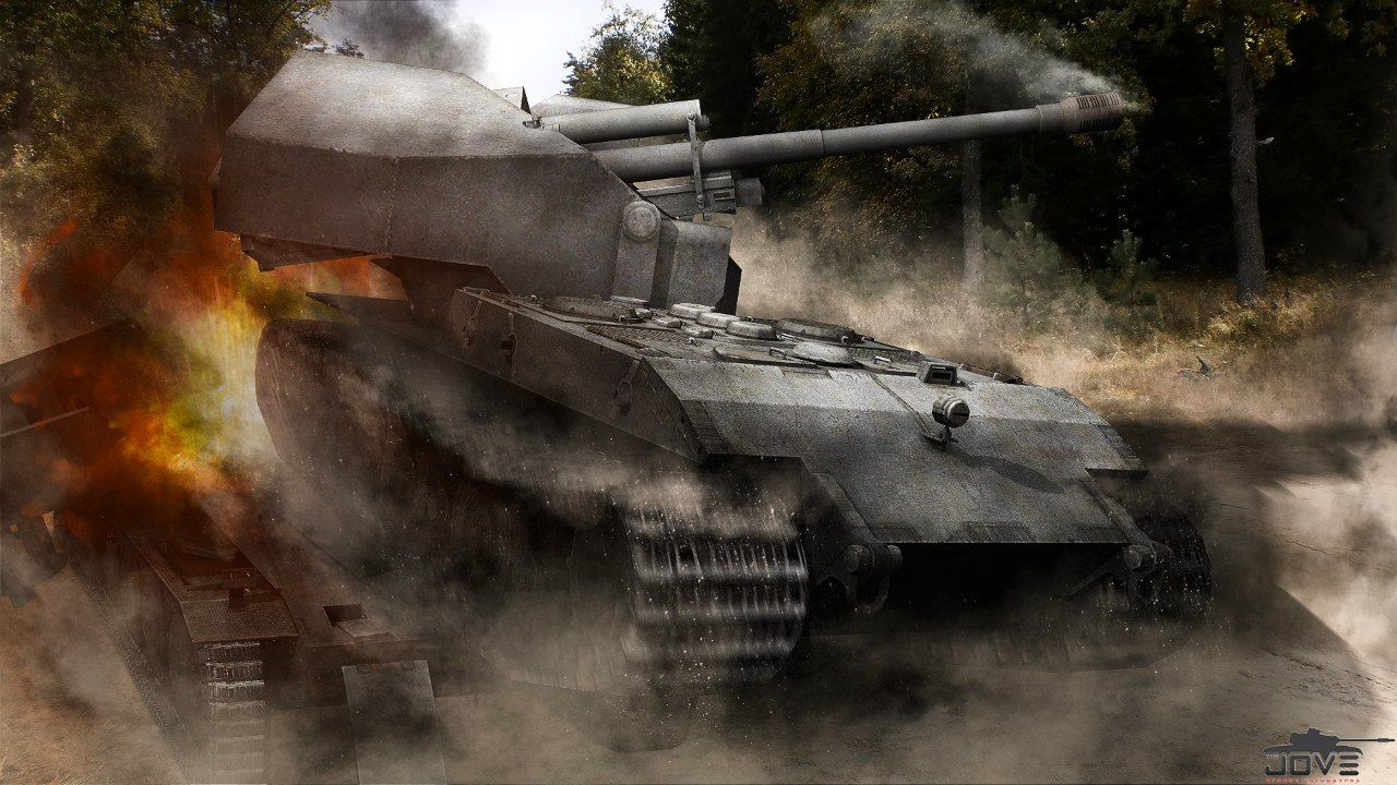 Waffenträger auf E 100 of tanks - Обои на рабочий стол