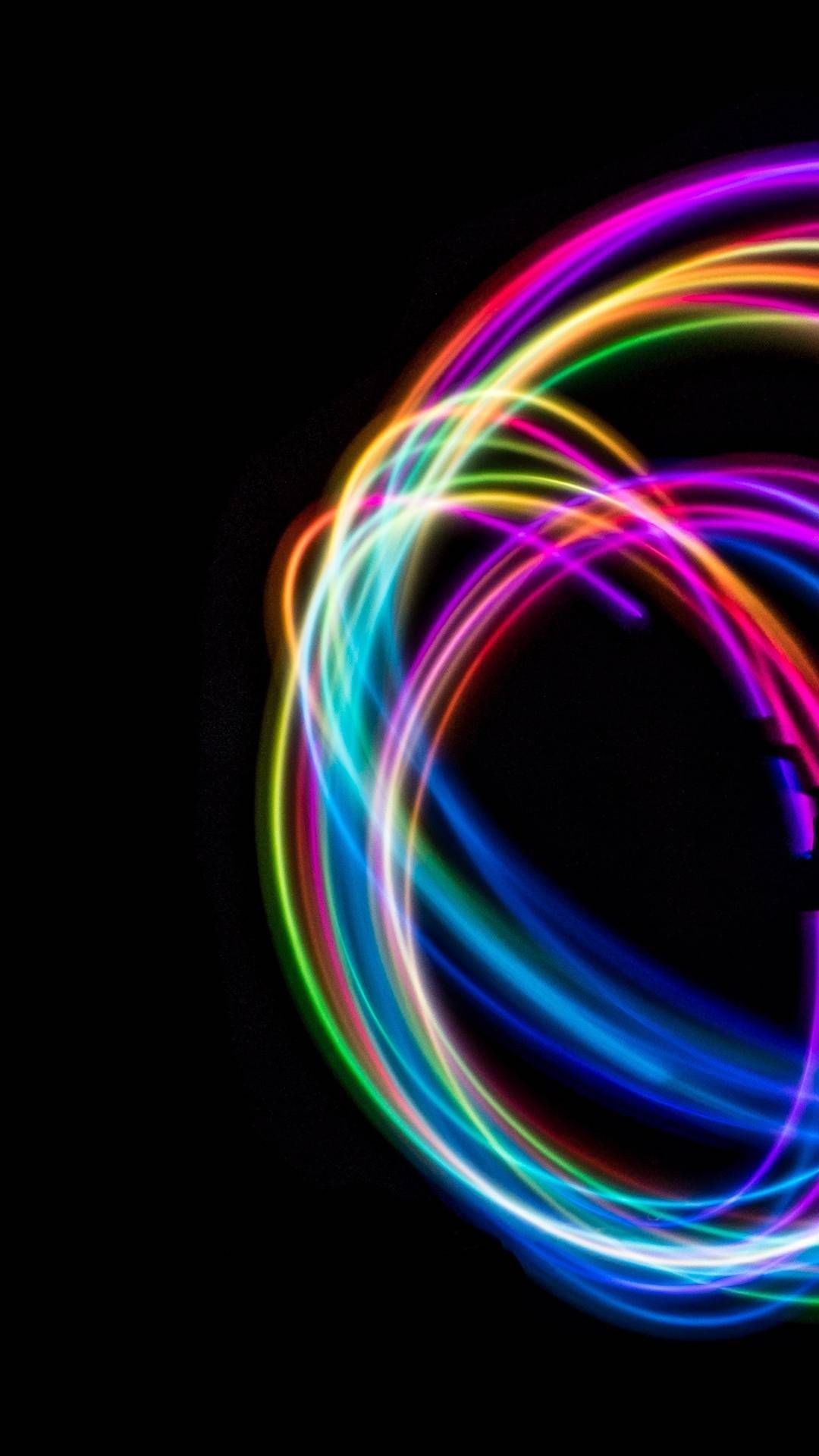 iPhone Wallpaper. Light, Visual effect lighting, Neon, Hula hoop, Circle, Poi