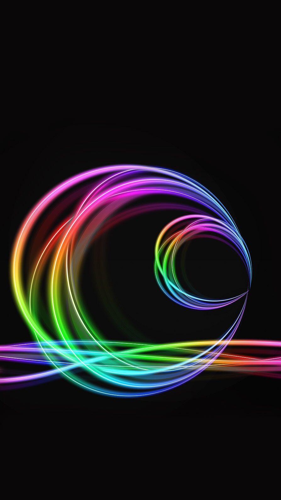 iPhone Wallpaper. Light, Water, Neon, Circle, Graphic design, Graphics