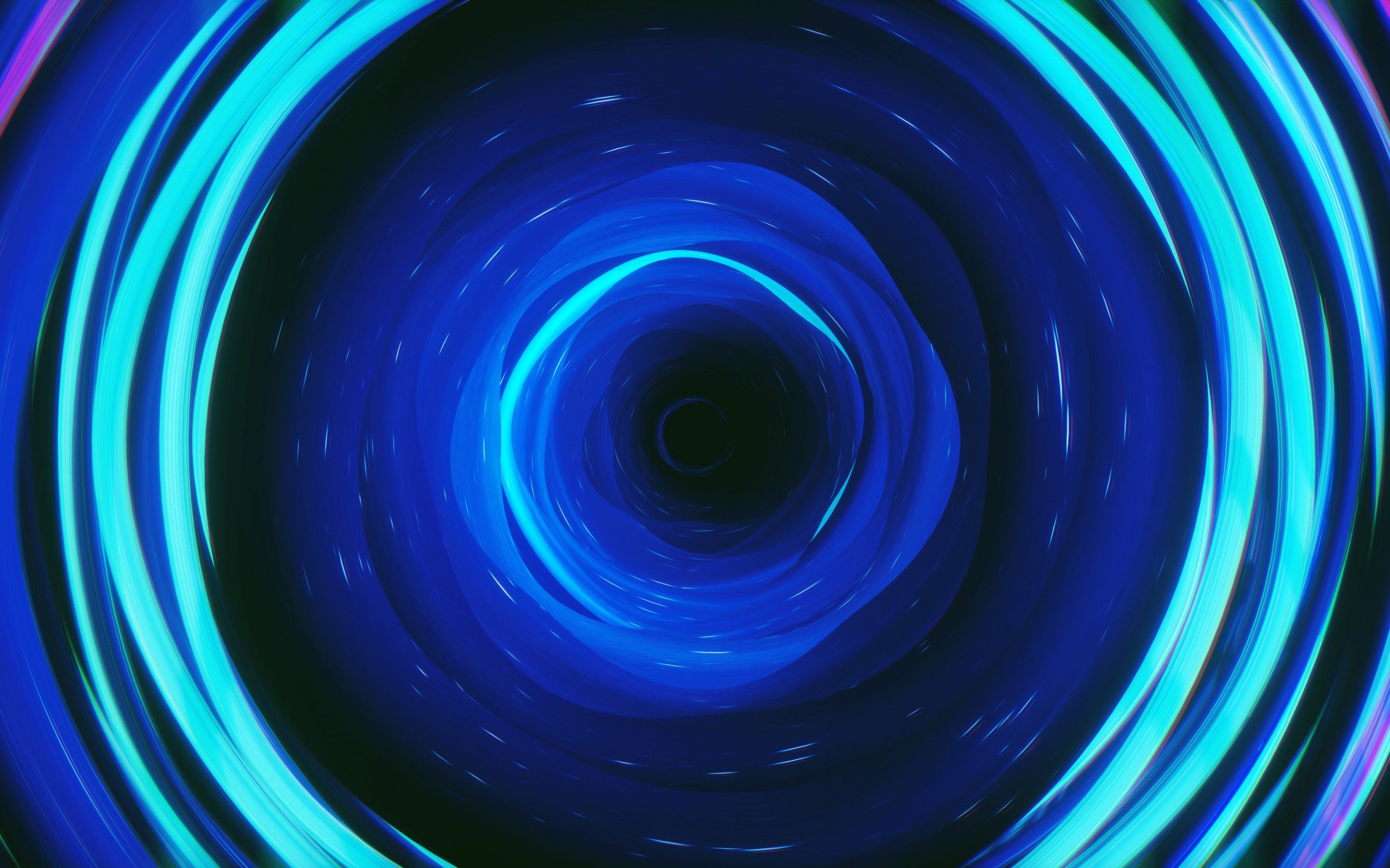Wallpaper Circles, Neon, Waves, Colorful, Blue, Ocean blue, 4K, Abstract / Editor's Picks,. Wallpaper for iPhone, Android, Mobile and Desktop