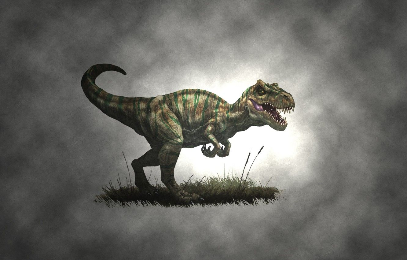 Wallpaper draw, dinosaur, allosaurus image for desktop, section минимализм