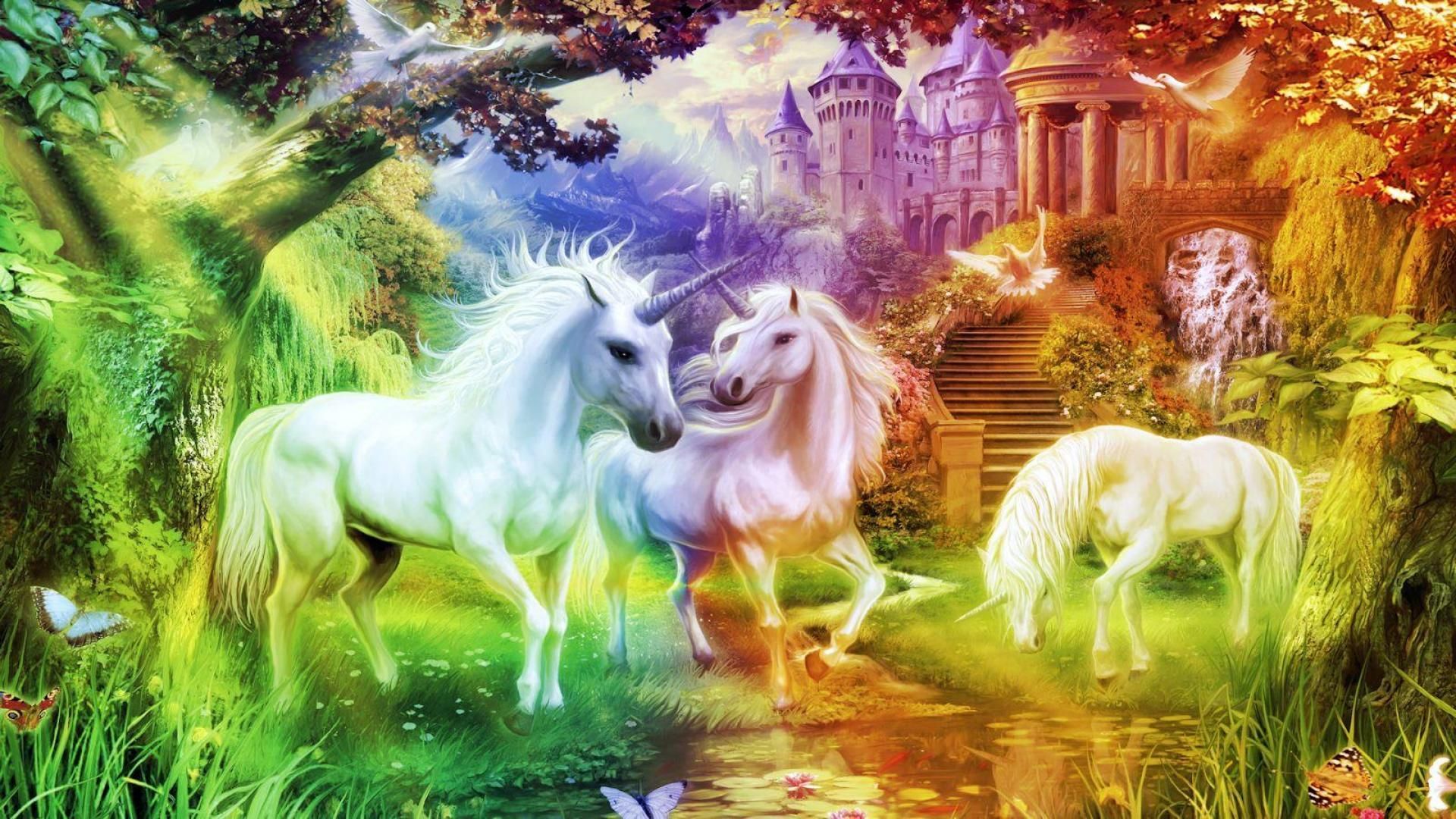 Wallpaper Unicorn Horse Resolution Rainbow Fantasy .4 1920x1080. Unicorn wallpaper, Unicorn fantasy, Fantasy horses
