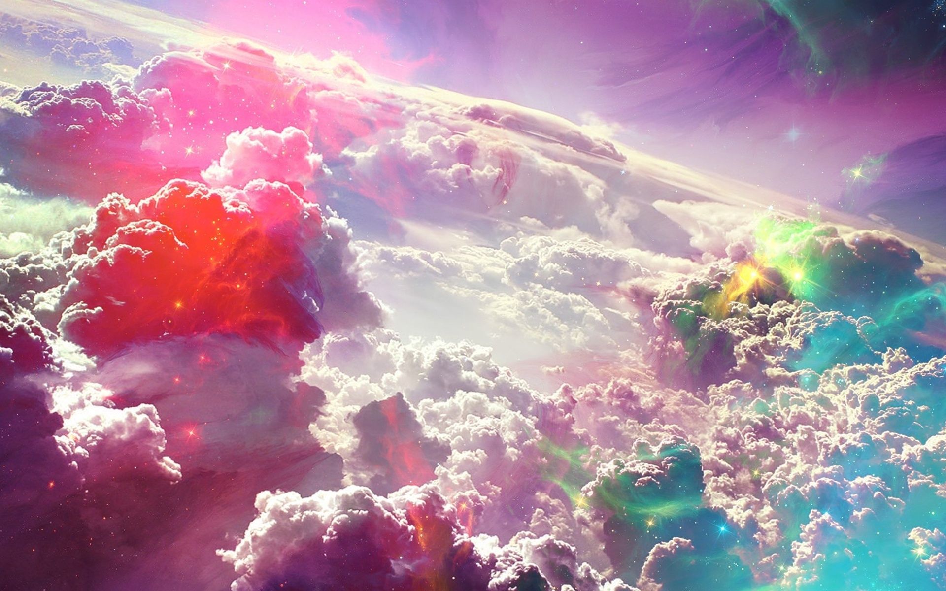 Free download Colorful Fantasy Clouds Art Wallpaper [1920x1200] for your Desktop, Mobile & Tablet. Explore Rainbow Clouds Wallpaper. Clouds Desktop Wallpaper