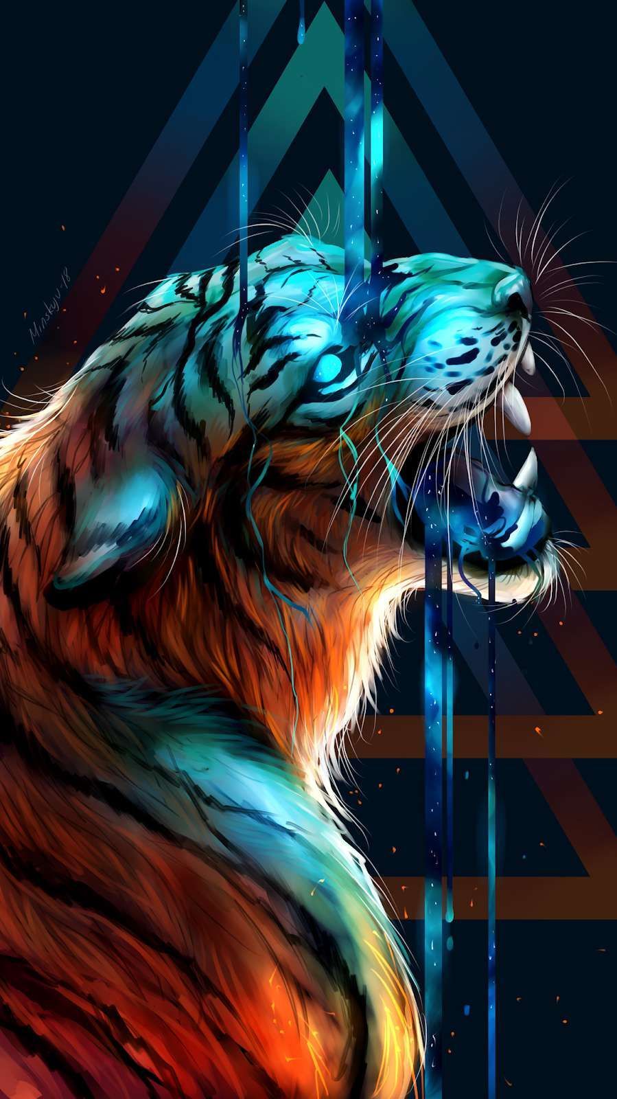 Bengal Tiger Art iPhone Wallpaper. Tiger art, Big cats art, Tiger wallpaper