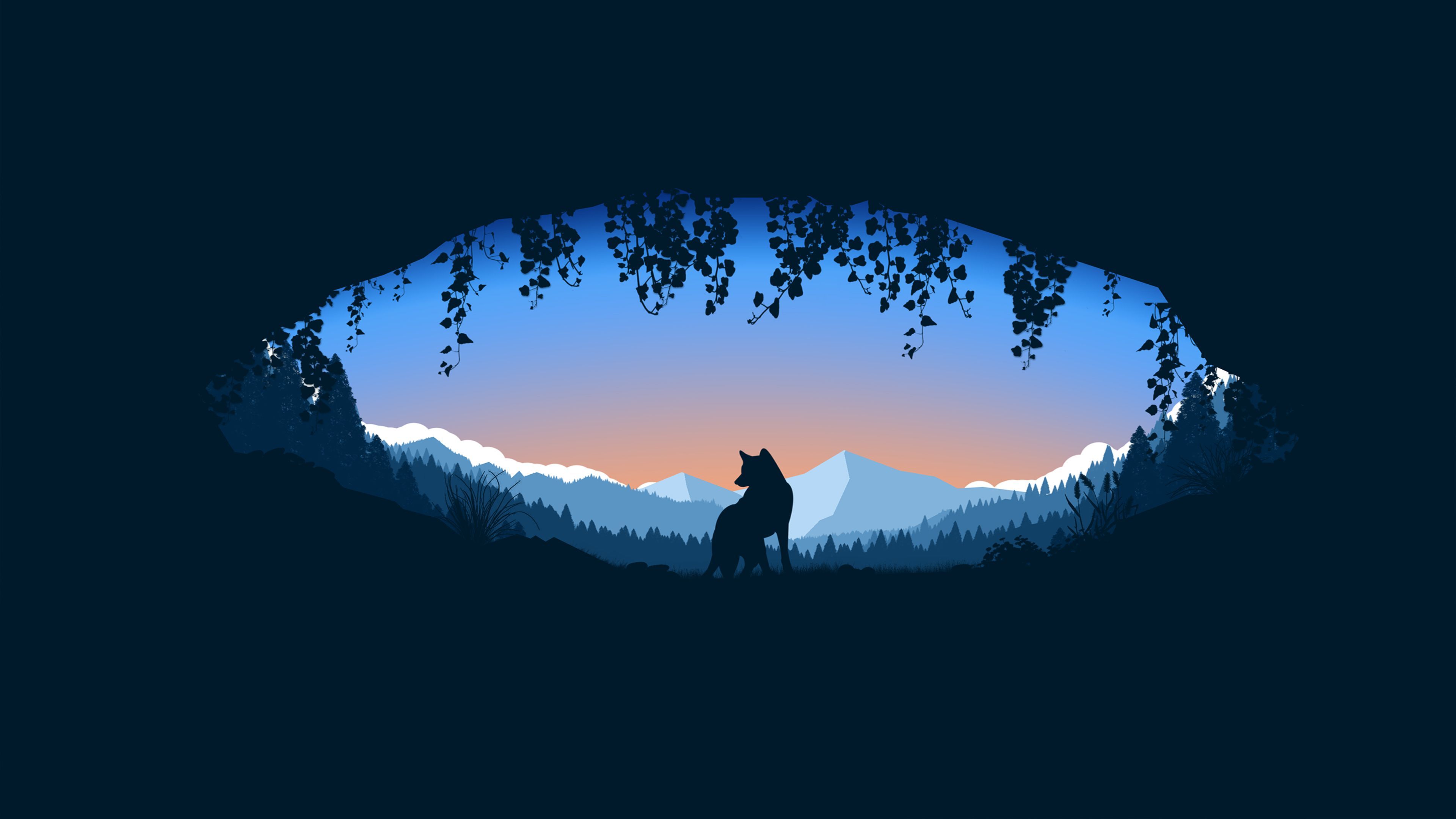 Minimalist Wolf Wallpaper Free Minimalist Wolf Background