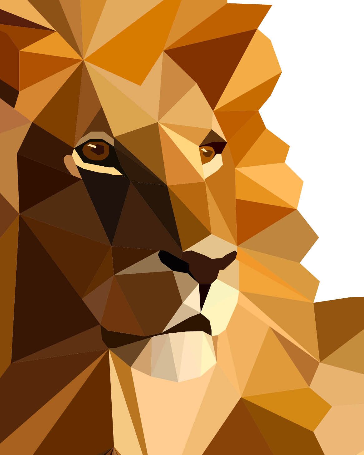 Wallpaper Poster Geometric Wildlife