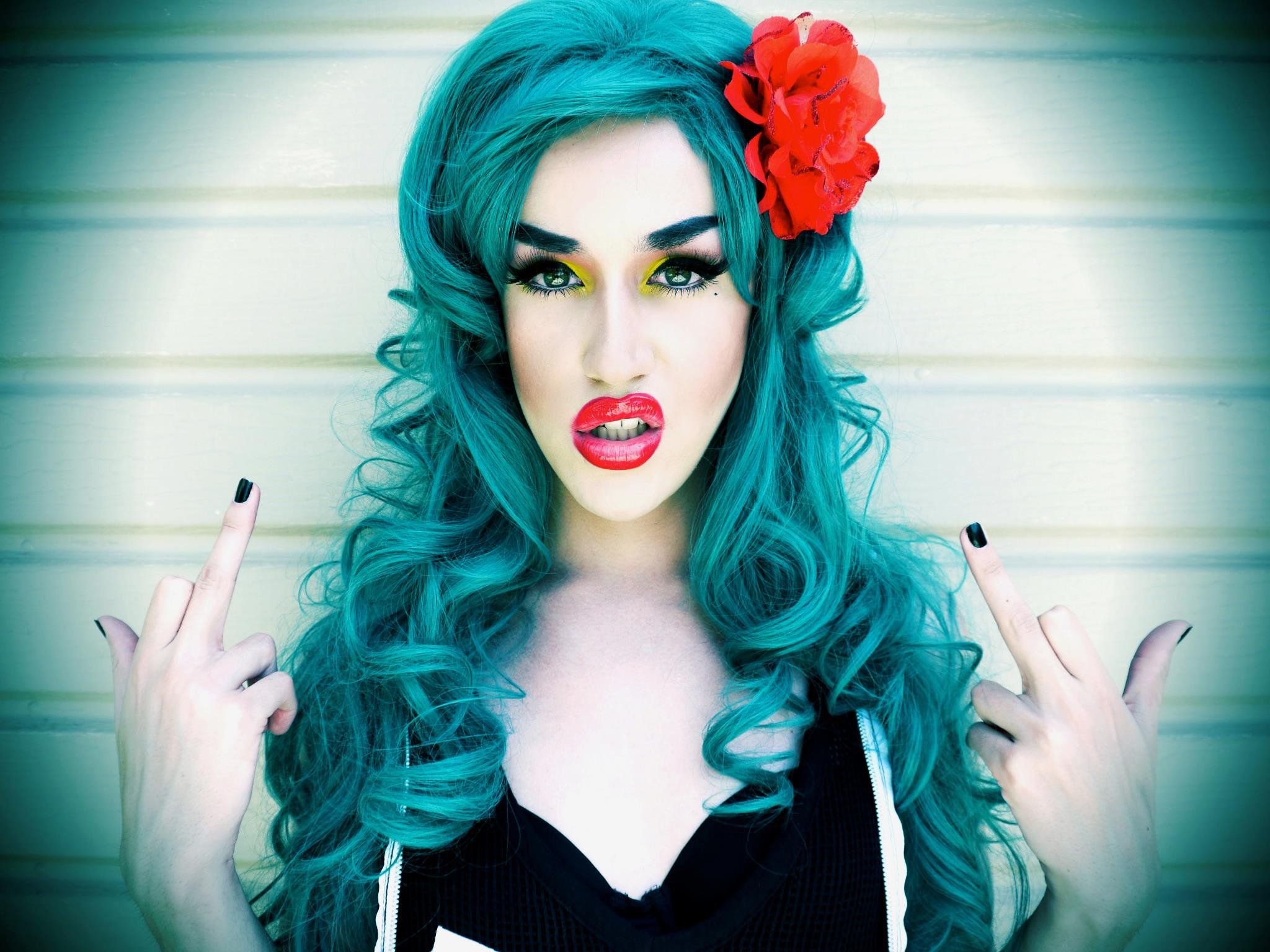 Adore Delano's Signature Blue Hair - wide 3