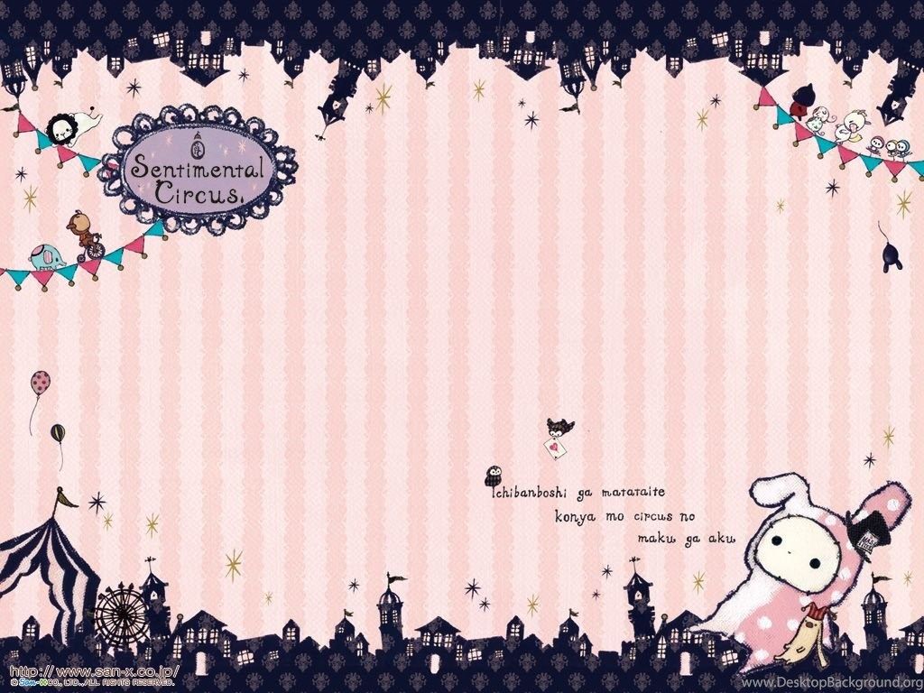 Wallpaper Tarepanda Sentimental Circus In Black And Pink Kawaii. Desktop Background