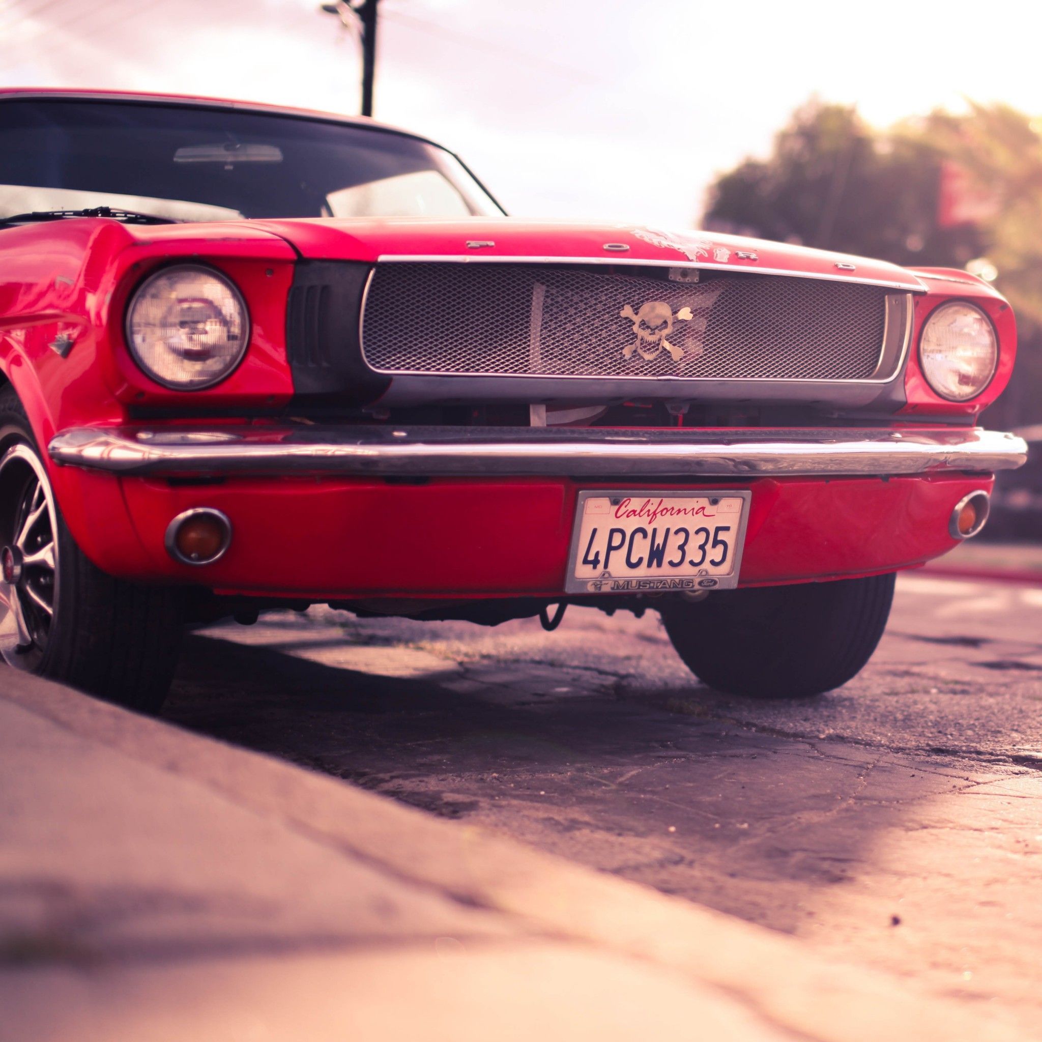 Red Car to see more Vintage Car Wallpaper. Ford mustang car, Ford mustang classic, Ford mustang