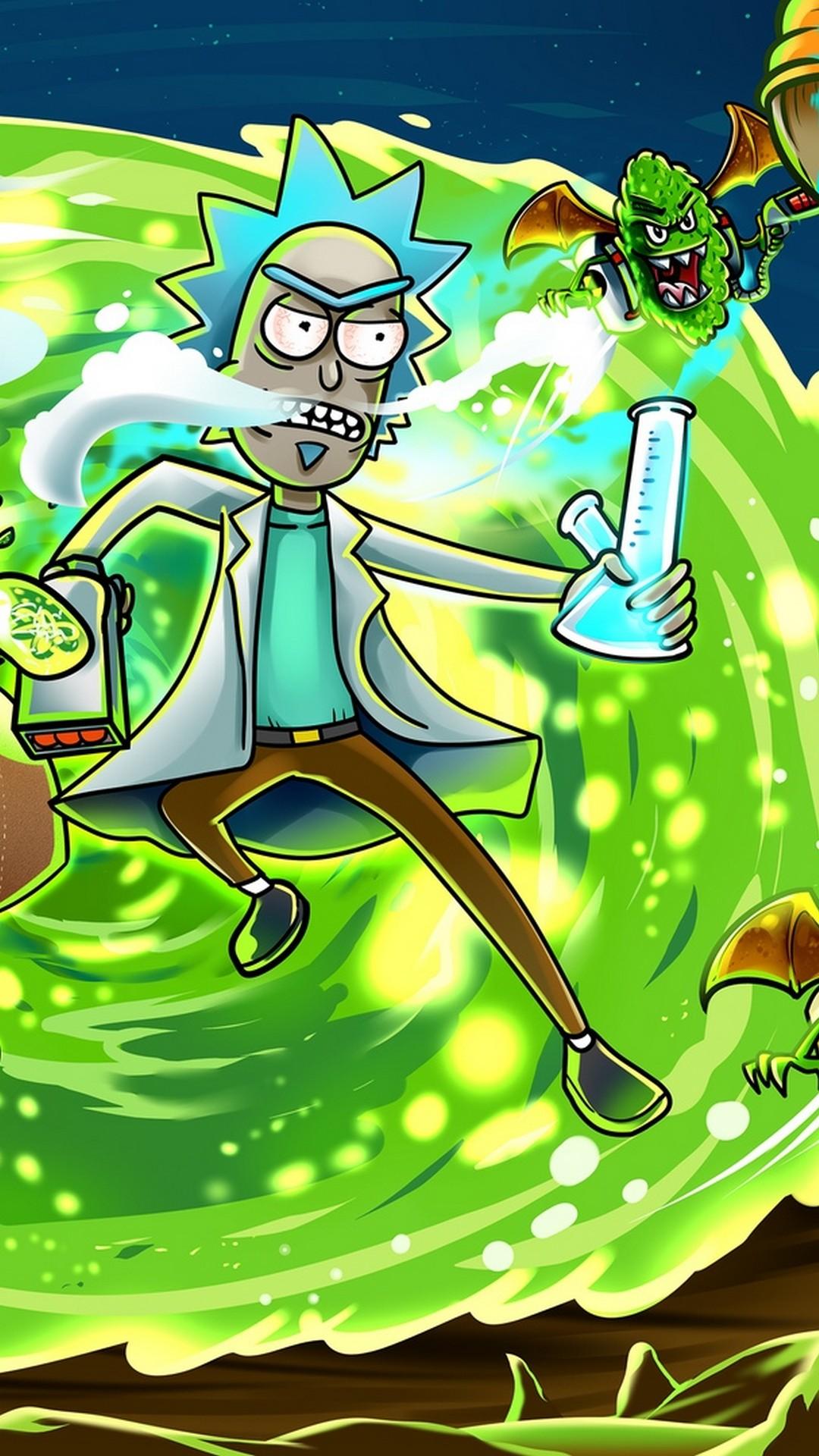 420 Rick and Morty Background