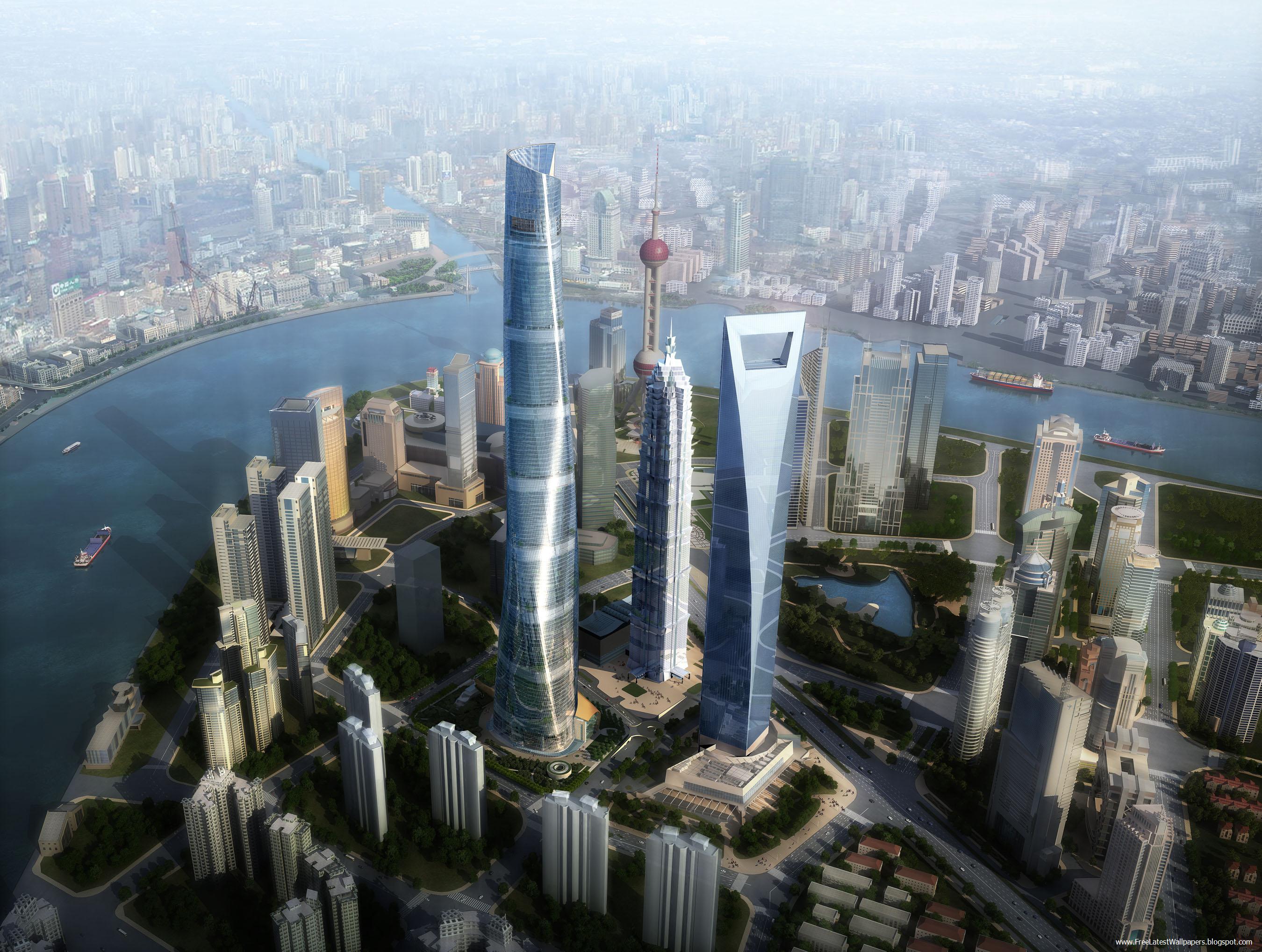Shanghai Towers wallpaper