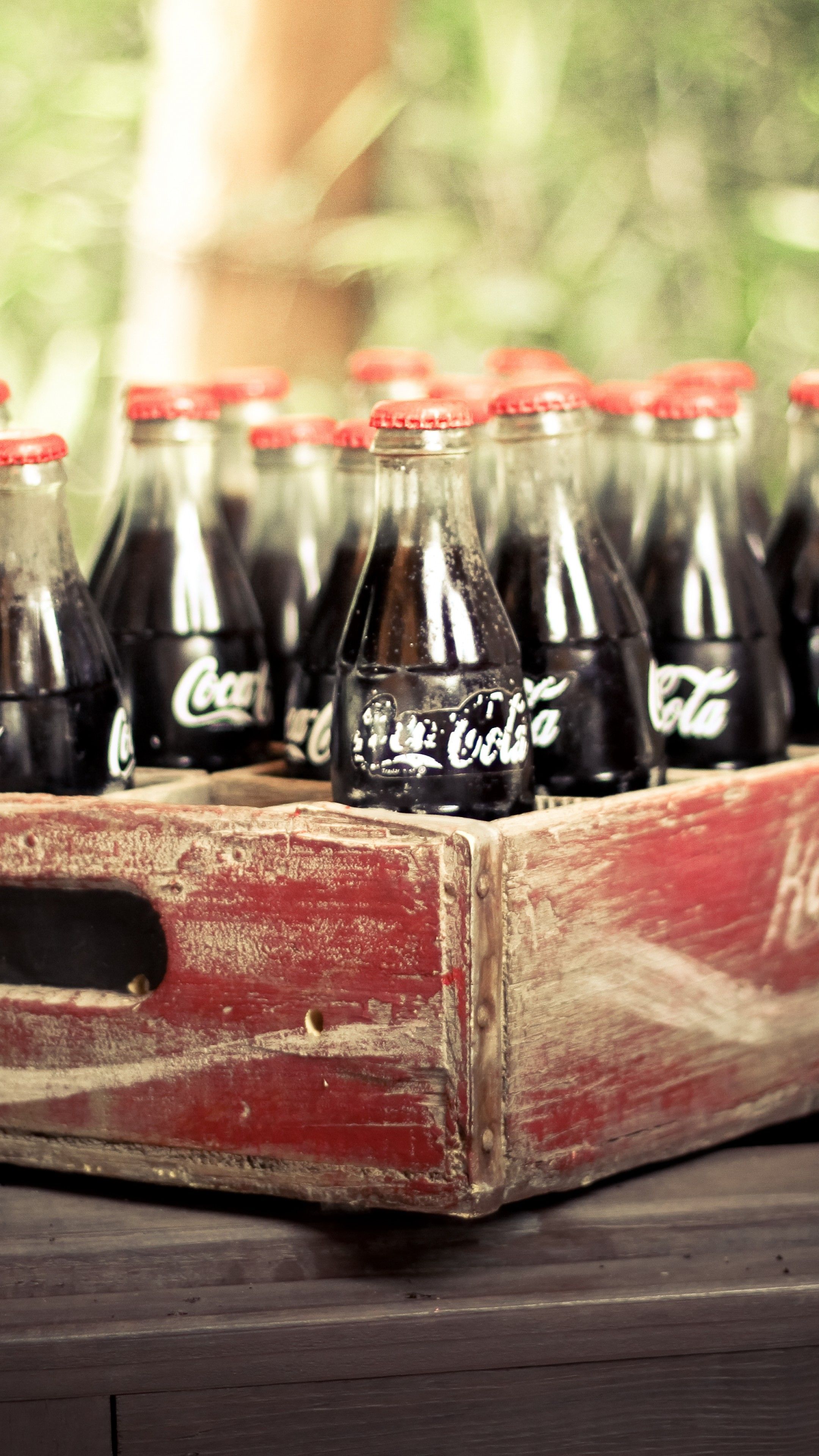 Wallpaper Coca Cola, Drink, Soda, Box, Vintage, Retro, Food
