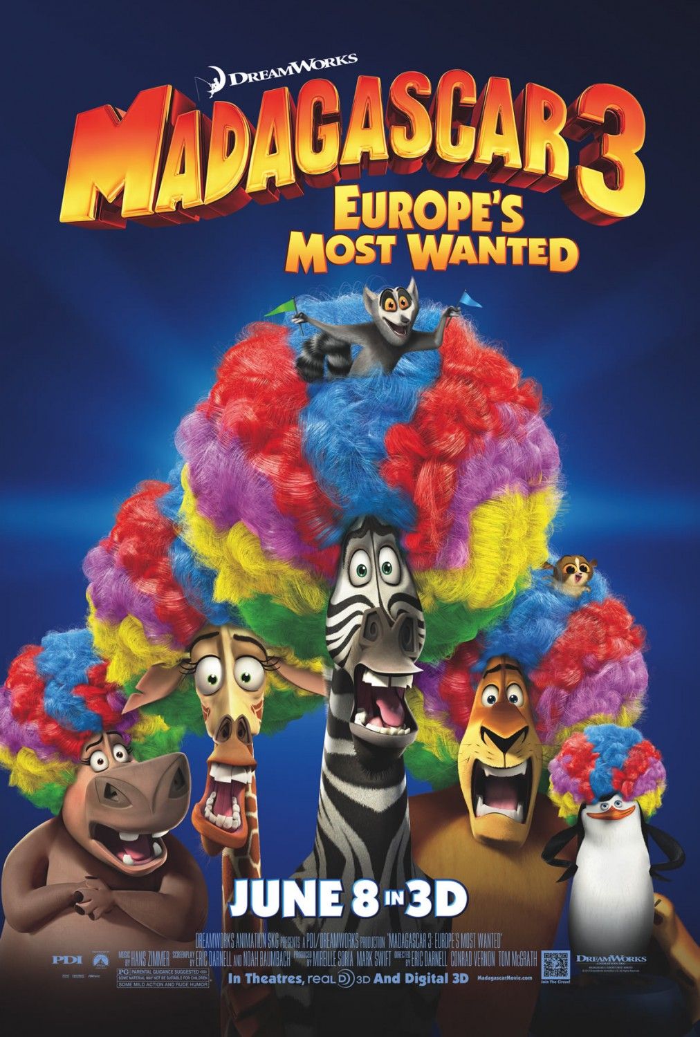 Madagascar 3 Poster Wallpaper Image for iOS 8