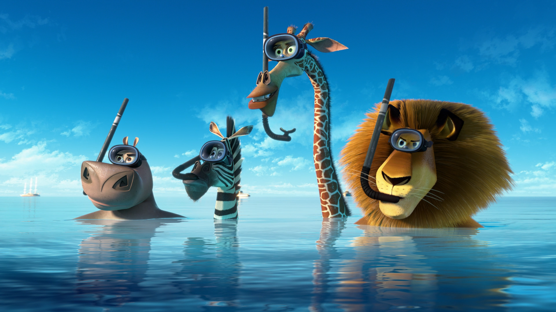 Download 1920x1080 Madagascar 3 Blue Ray 3D Wallpaper