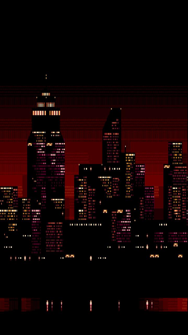 Pixel Art City Wallpaper for Android