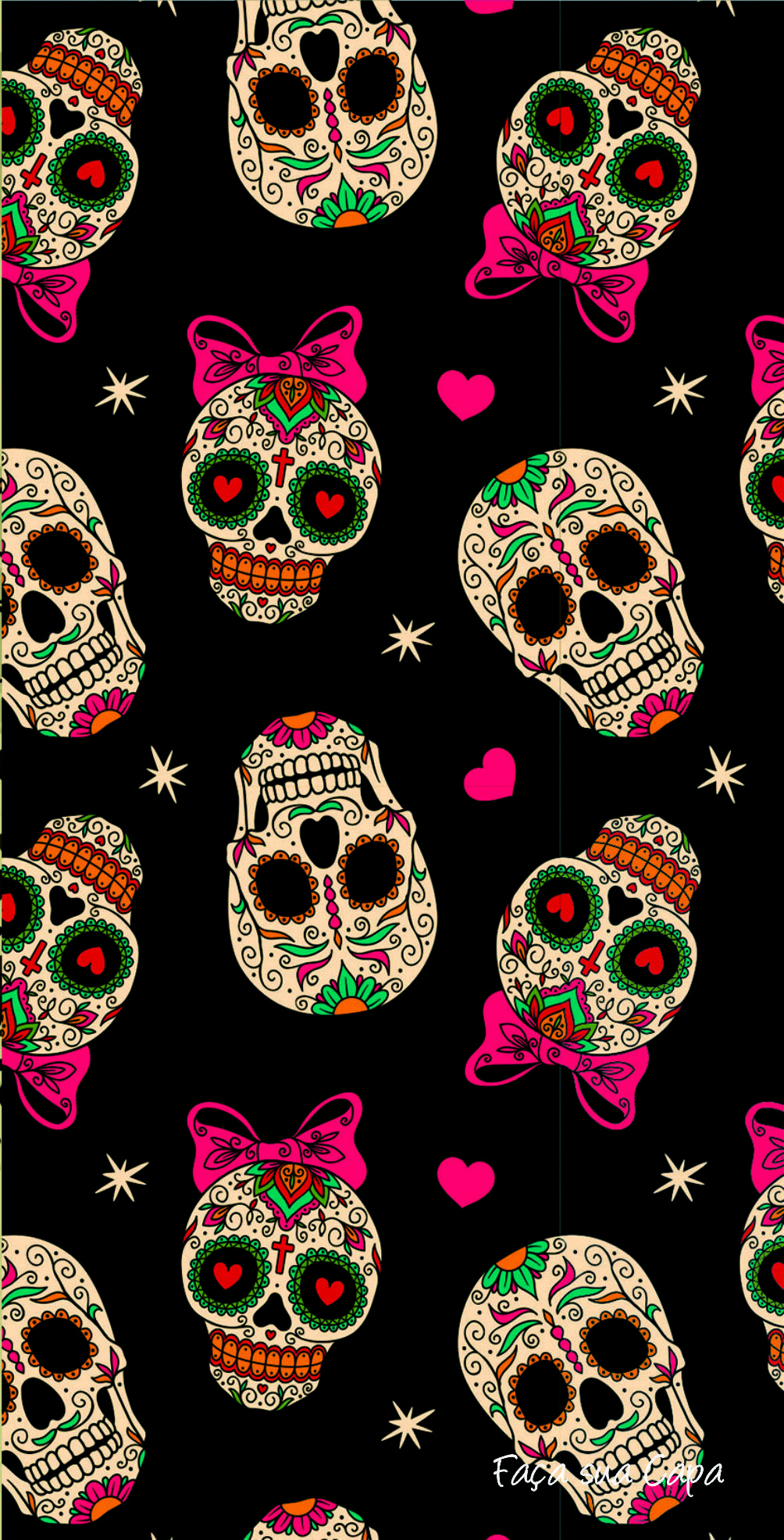 Sugar skull Halloween wallpaper. Fondos de pantalla calaveras, Fondos de halloween, Pantallas de halloween