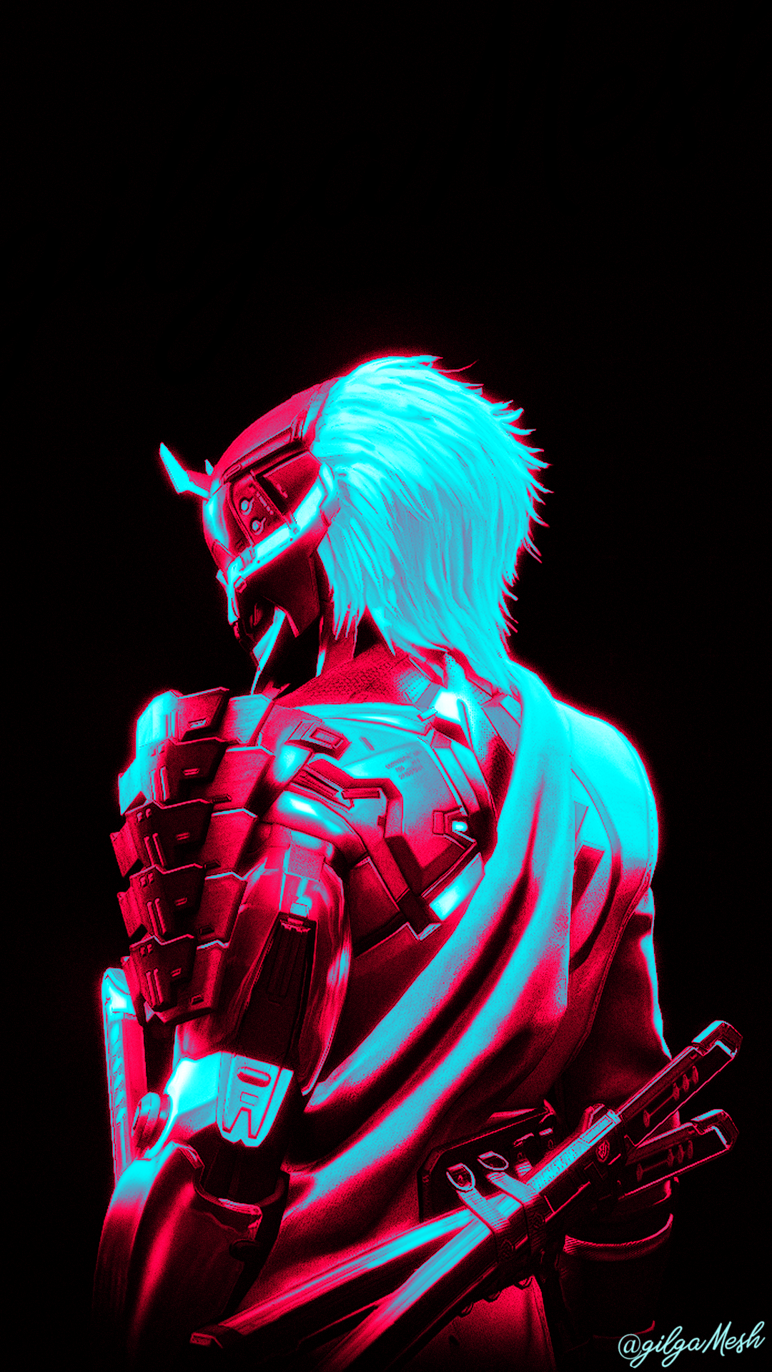 OOKAMI NeonColour Themed Artwork/ Mobile Wallpaper <3