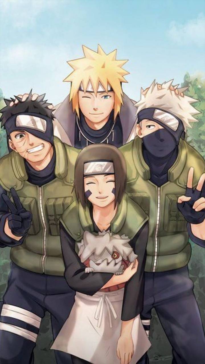 Team Minato and Team Kakashi Naruto Manga Wallpaper [1920x1200] : r/Naruto
