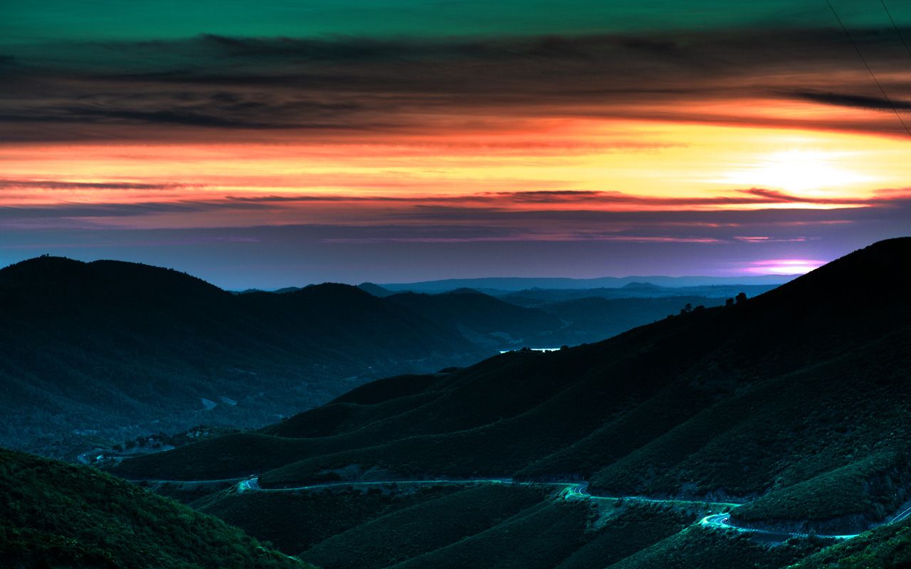 sunset, landscapes, nature, Napa Valley wallpaper