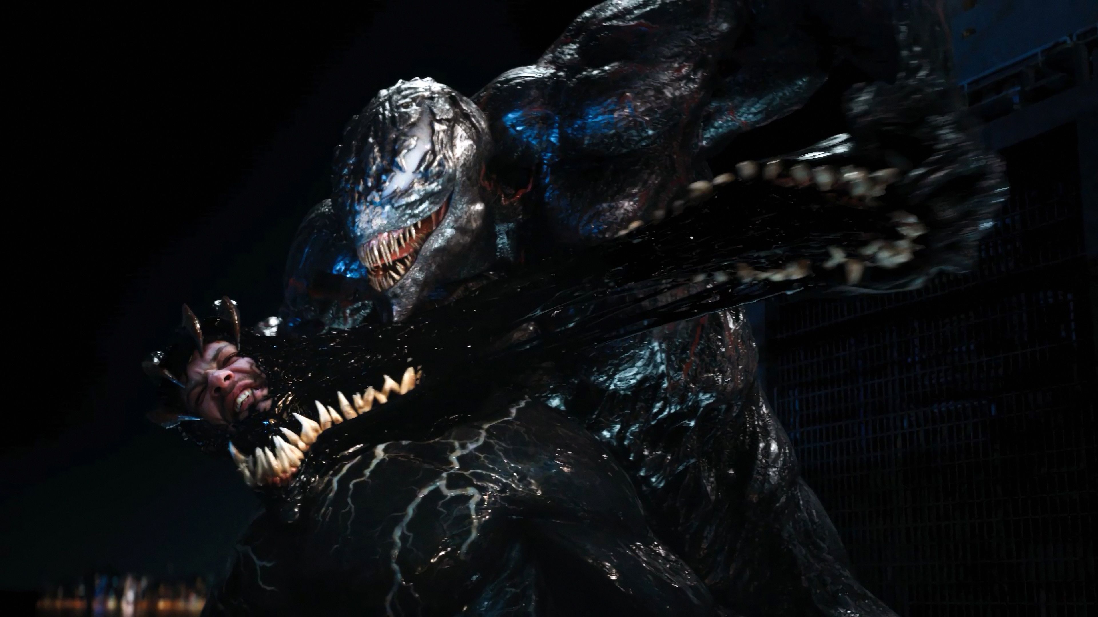 Venom vs. Riot Movie 2018 Tom Hardy 4K