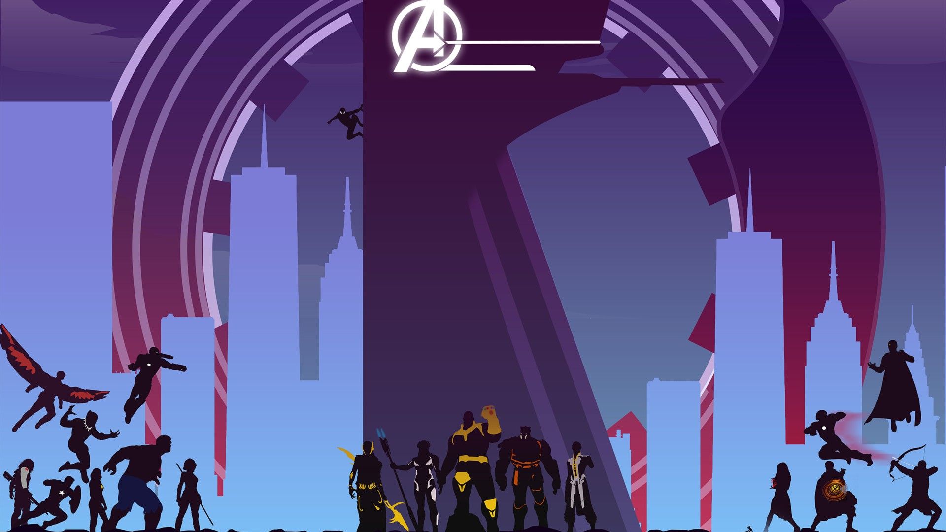Avengers Infinity War Artwork Minimal Wallpaper